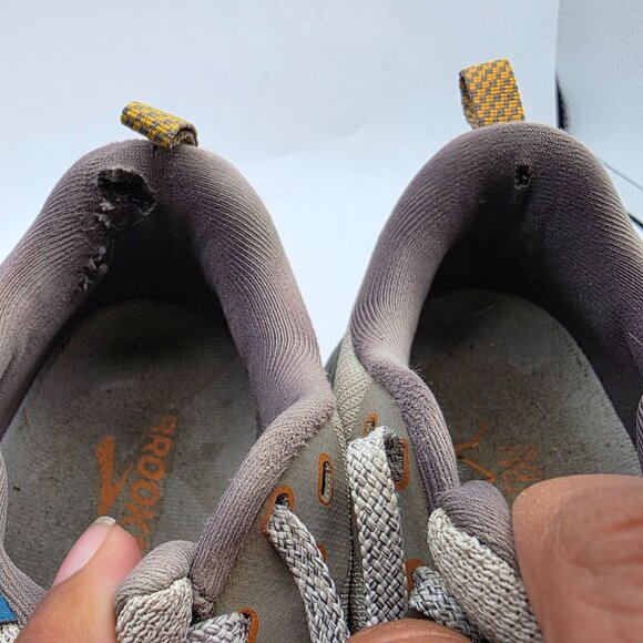 Brooks Cascadia 16 Mens Size 12 Oyster Mushroom Alloy Orange Athletic Shoes - Picture 6 of 13